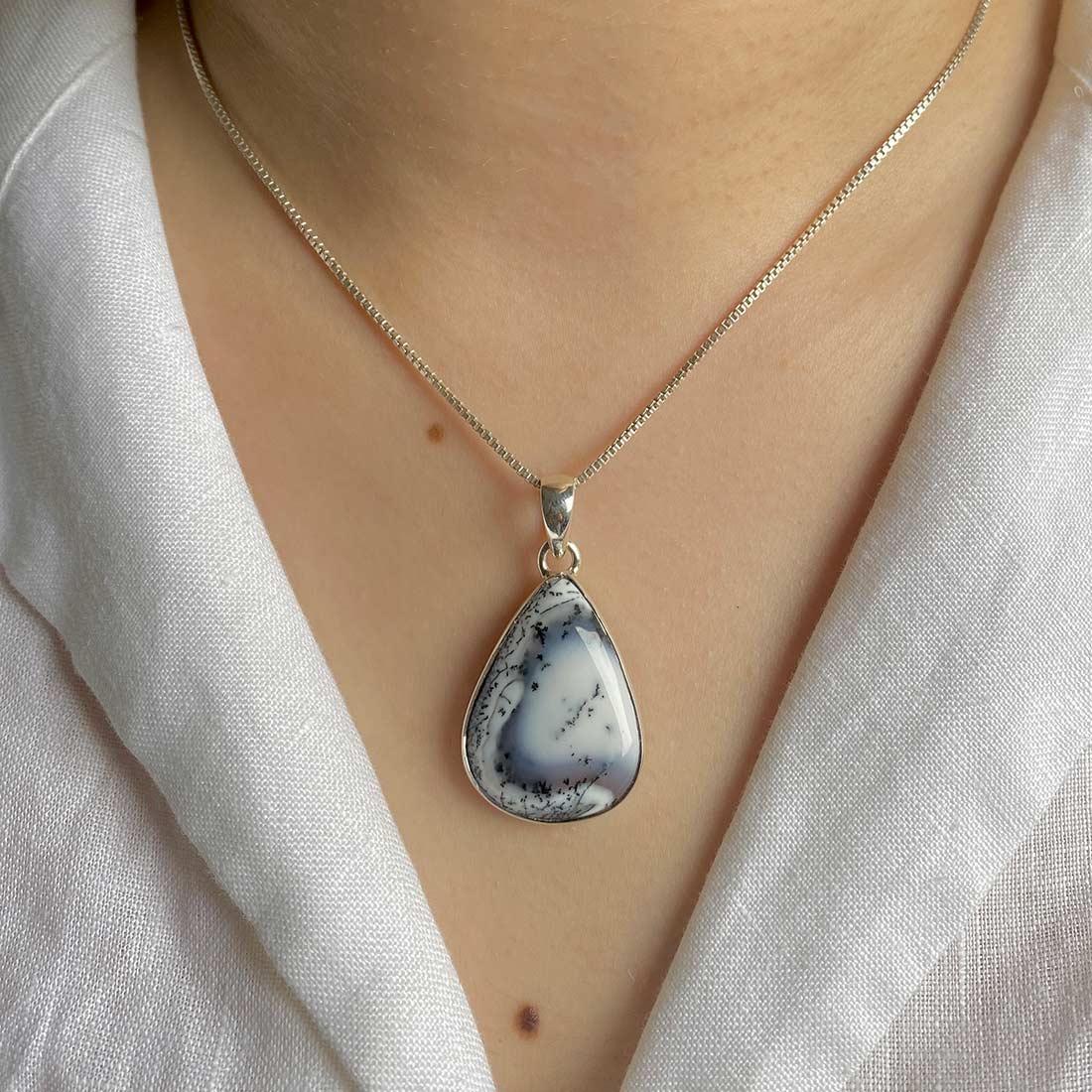 Dendritic Agate Pendant-(DDA-P-6.)